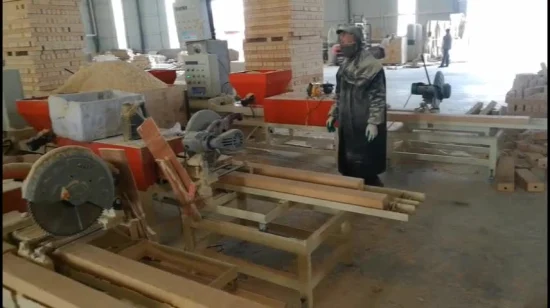 Máquina de bloques de paletas de aserrín de madera comprimida Máquina de fabricación de pies de paletas europeas prensadas de briquetas de bloques de aserrín