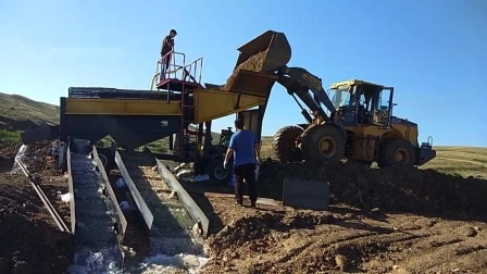 Lavadora de esclusa de minería de oro de tantalita de diamante móvil de arena mineral